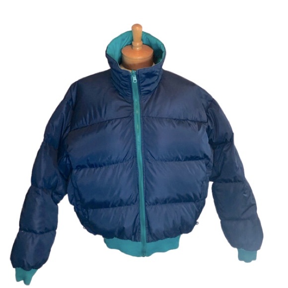 Columbia Other - Vintage 90’s Columbia Down Puffer Coat Reversible Blue/Green Size Large Unisex